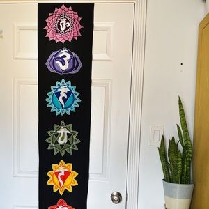 ✔️SOLD Meditation chakras spiritual tapestry hanging wall decor